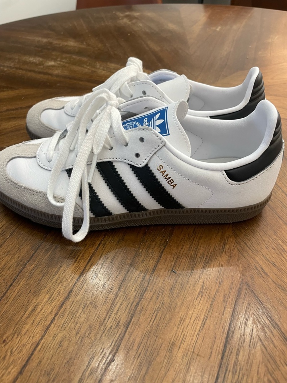 Adidas Samba White Sneakers with Black Accents